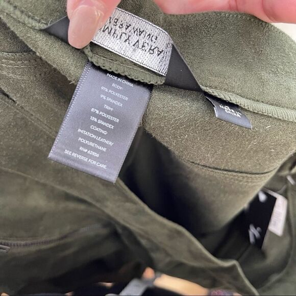 SIMPLY Vera Vera Wang Ultrasuede Moto Leggings L - Picture 4 of 8